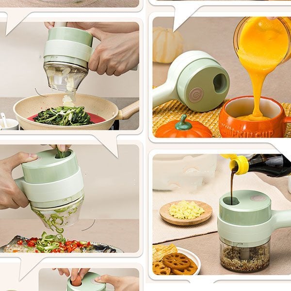 4 in 1 Multifunctional Handheld Electric Vegetable Cutter Set