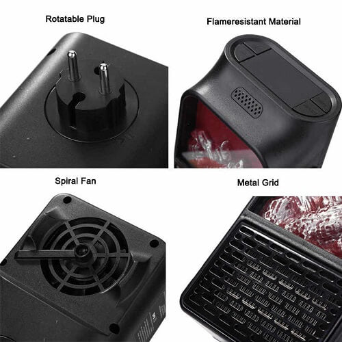 Mini Electric Heater Portable with remote