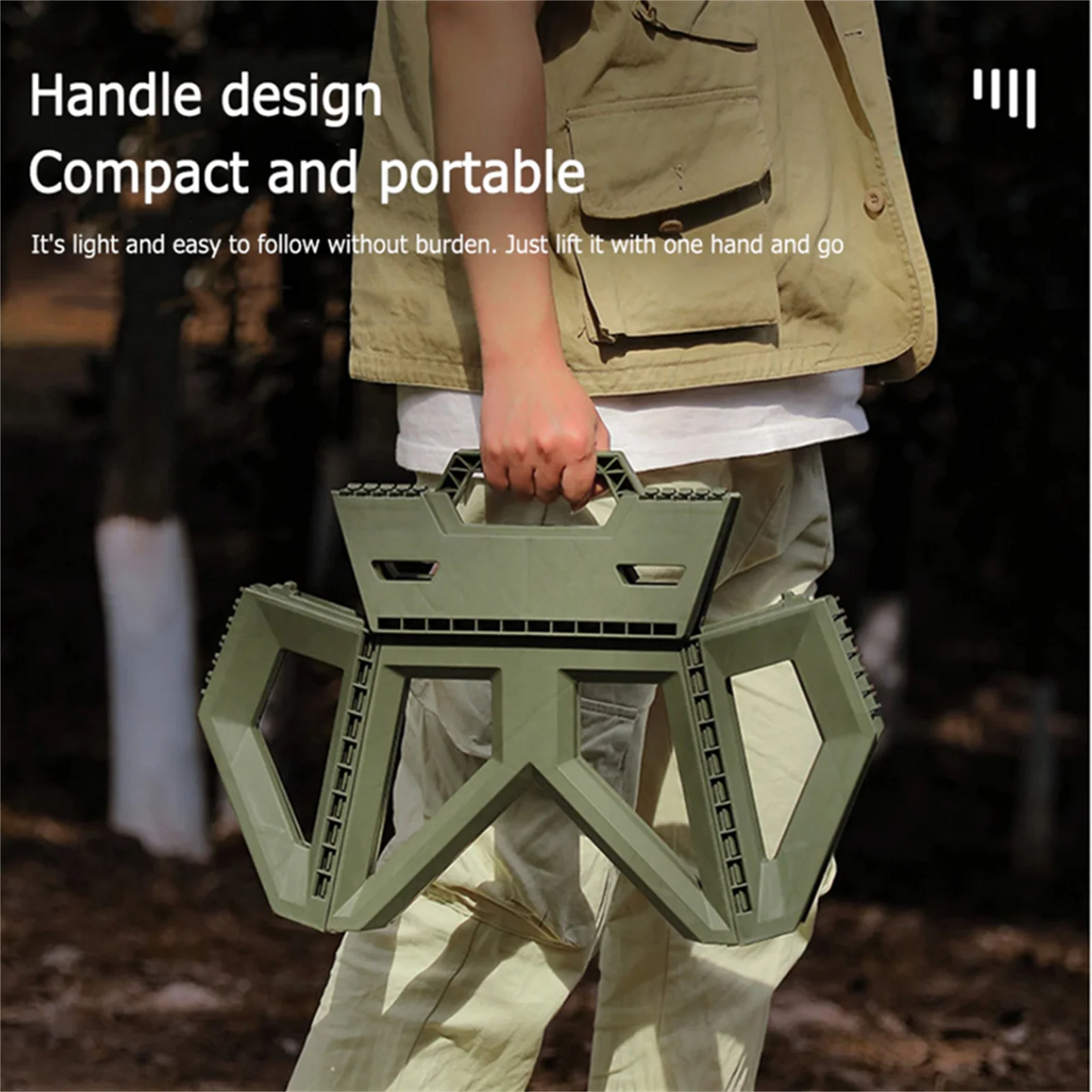 Outdoor Small Stool Portable Folding Stool High Load Bearing Durable Small Chair