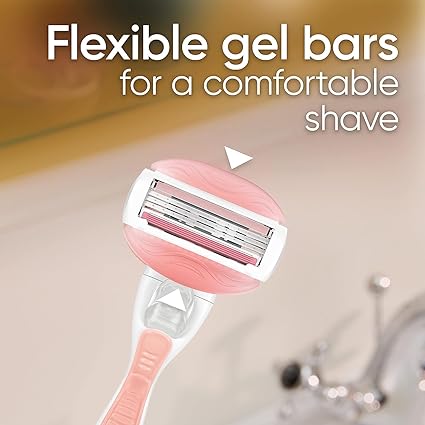 Gillette Venus ComfortGlide Razor for Women with 4 Blade Refills, White Tea Scented (Pack of 1)