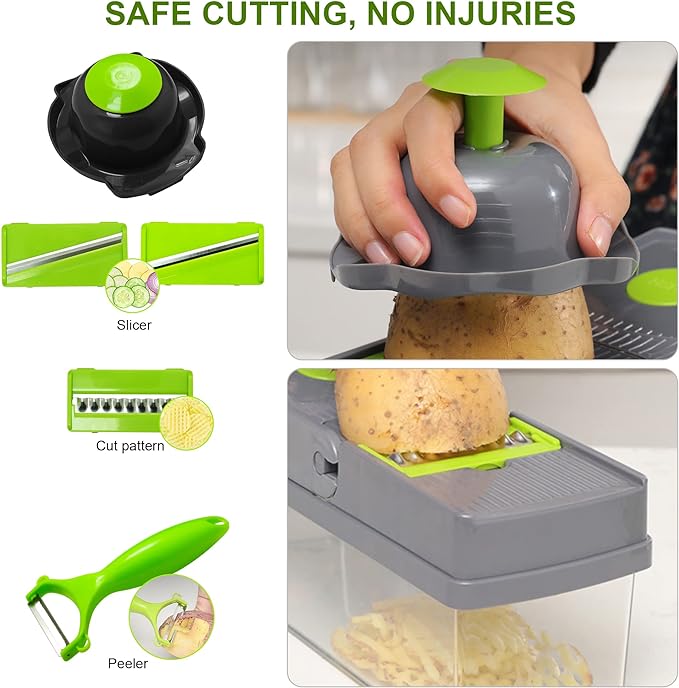 Multifunctional 14/16 in 1 Vegetable , Onion, Potato Chopper/Cutter/Dicer