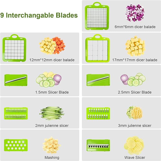 Multifunctional 14/16 in 1 Vegetable , Onion, Potato Chopper/Cutter/Dicer