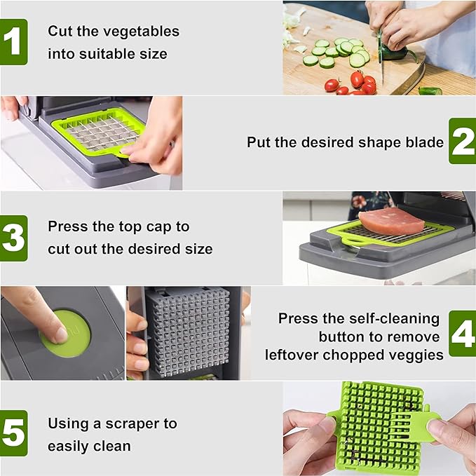 Multifunctional 14/16 in 1 Vegetable , Onion, Potato Chopper/Cutter/Dicer