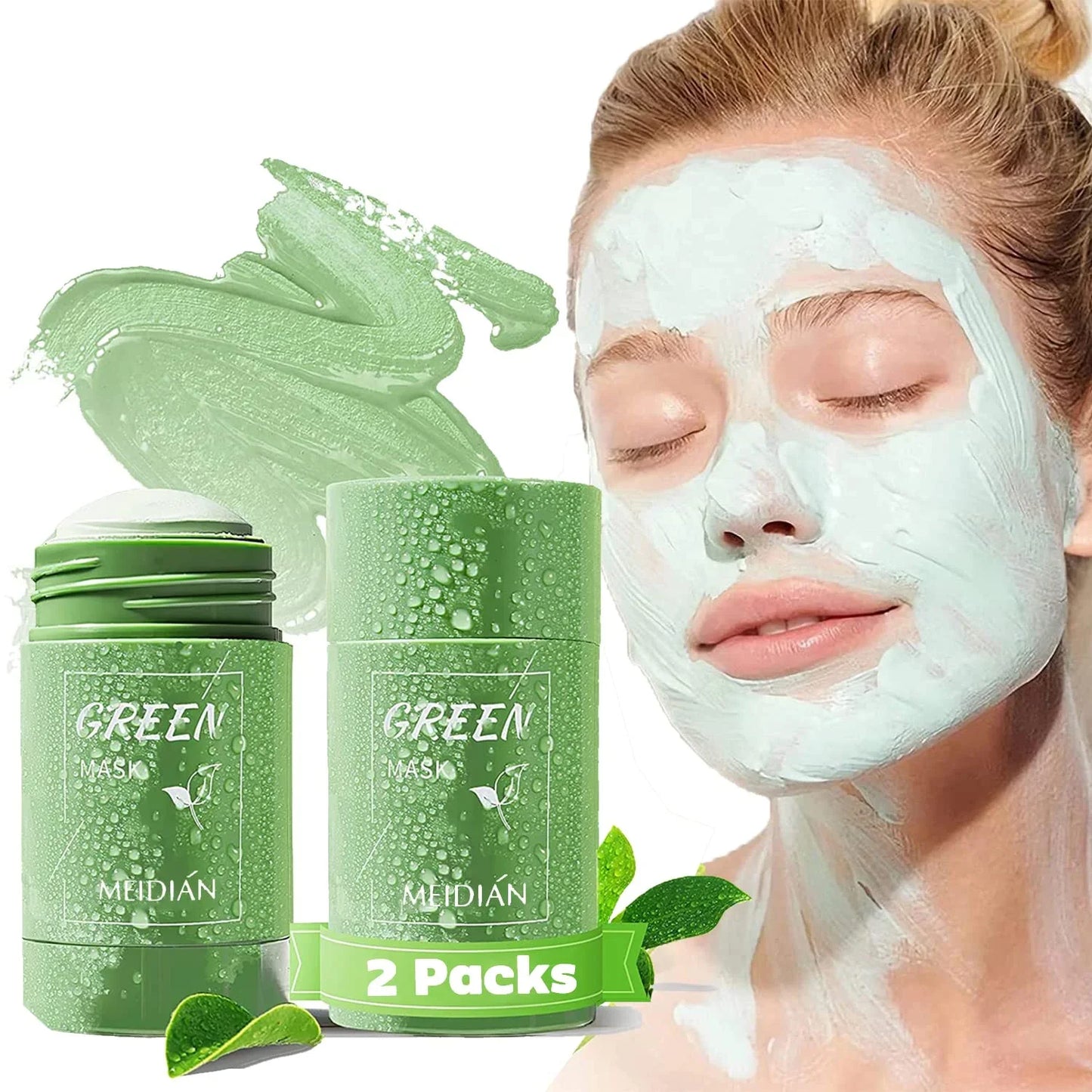 GREEN MASK STICK BLACK HAEAD