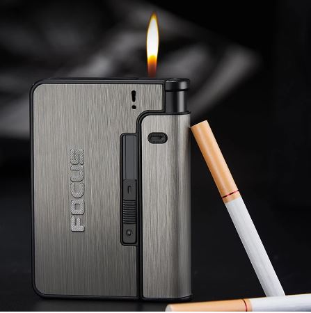 Pocket Cigarette Case With Lighter