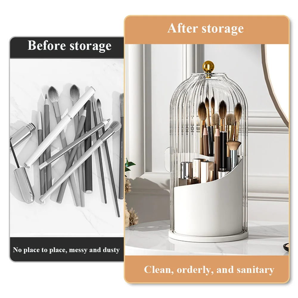 Luxury Rotating Makeup Brush Holder
