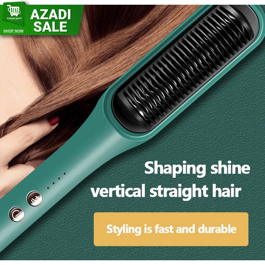 2-in-1 Hair Straightener Iron Brush/ Comb