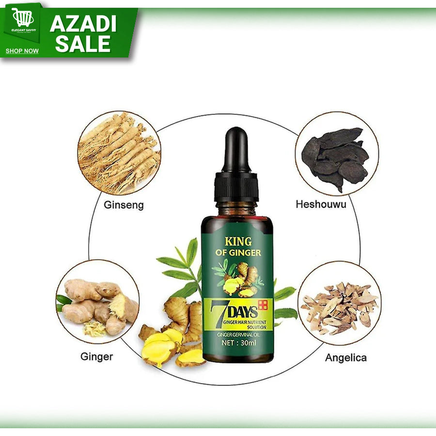 7 Days Ginger Germinal Oil - Hair Regrowth Serum 30ml