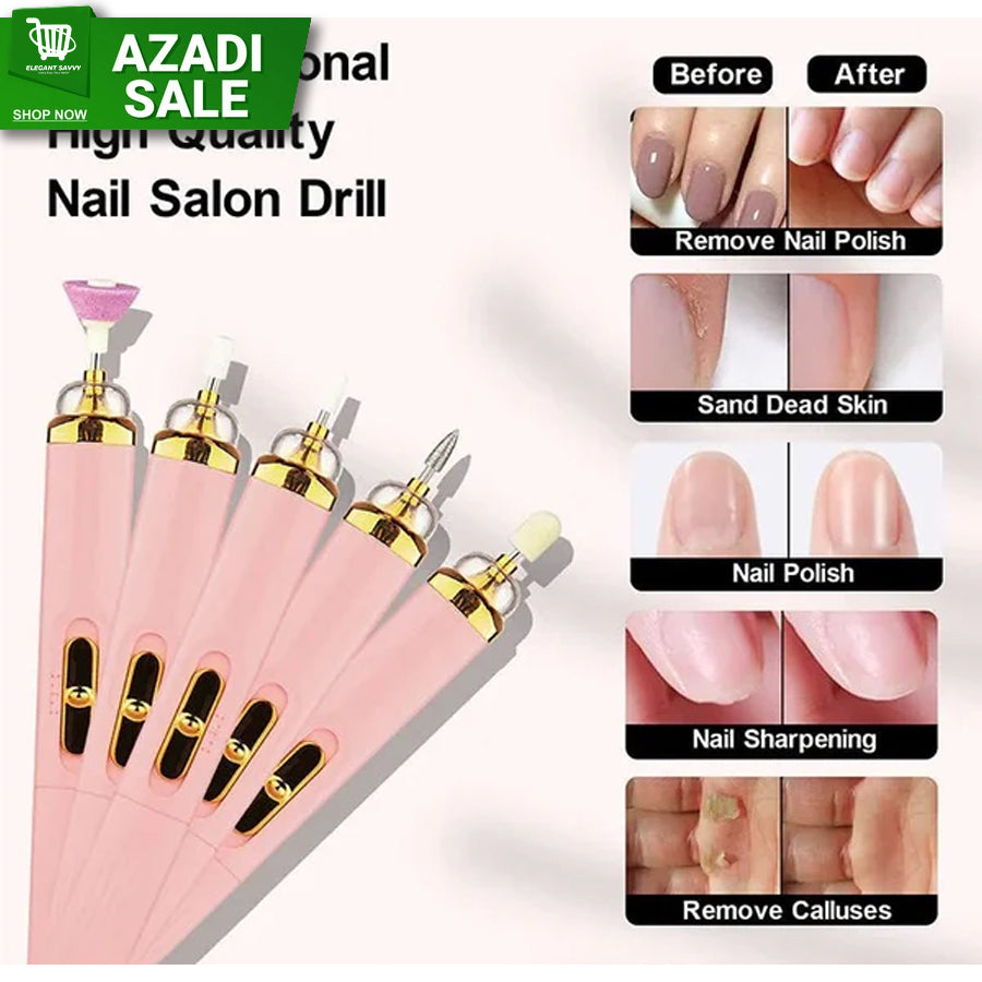 5 in 1 Electric Nail Manicure Drill Machine Set