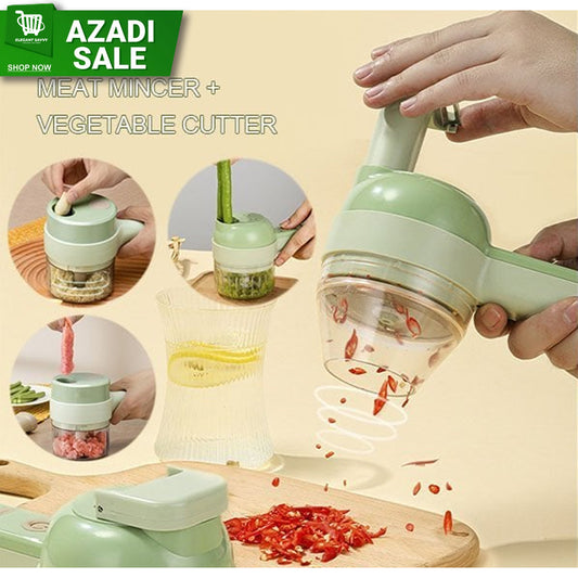 4 in 1 Multifunctional Handheld Electric Vegetable Cutter Set