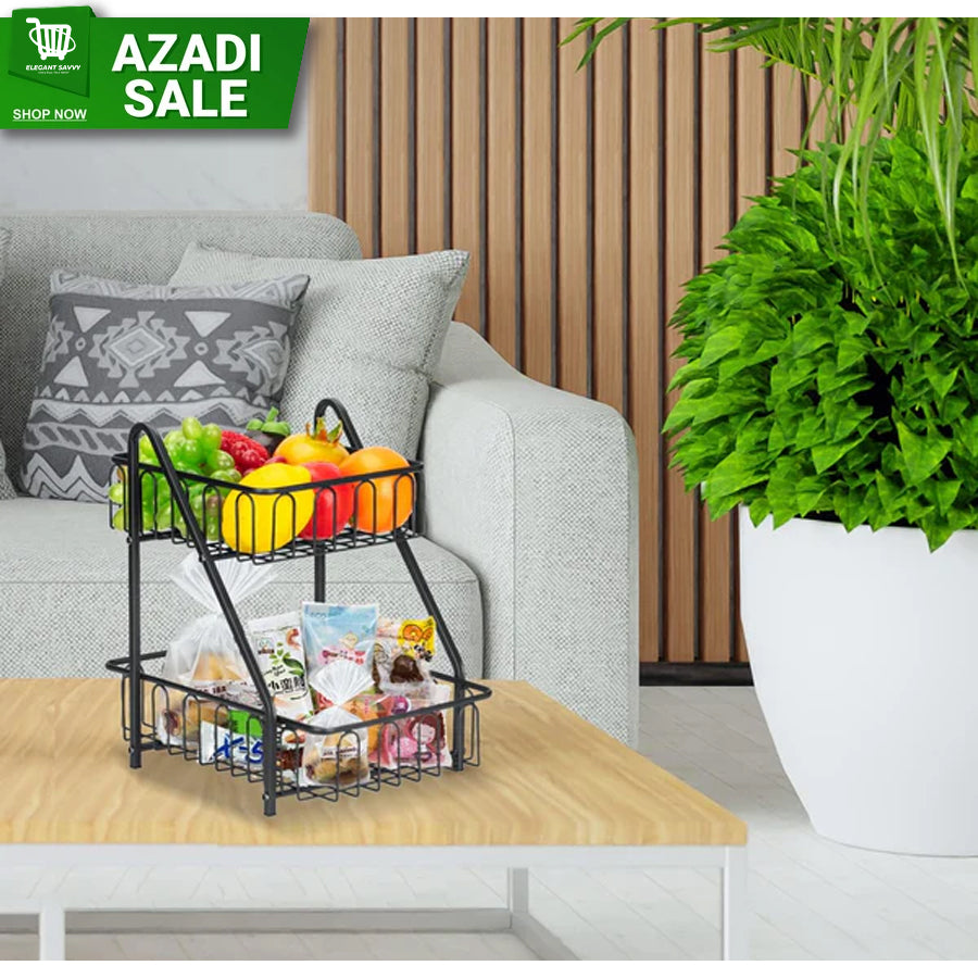 HeePi Shopping Premium 2-Tier Countertop Fruit Basket