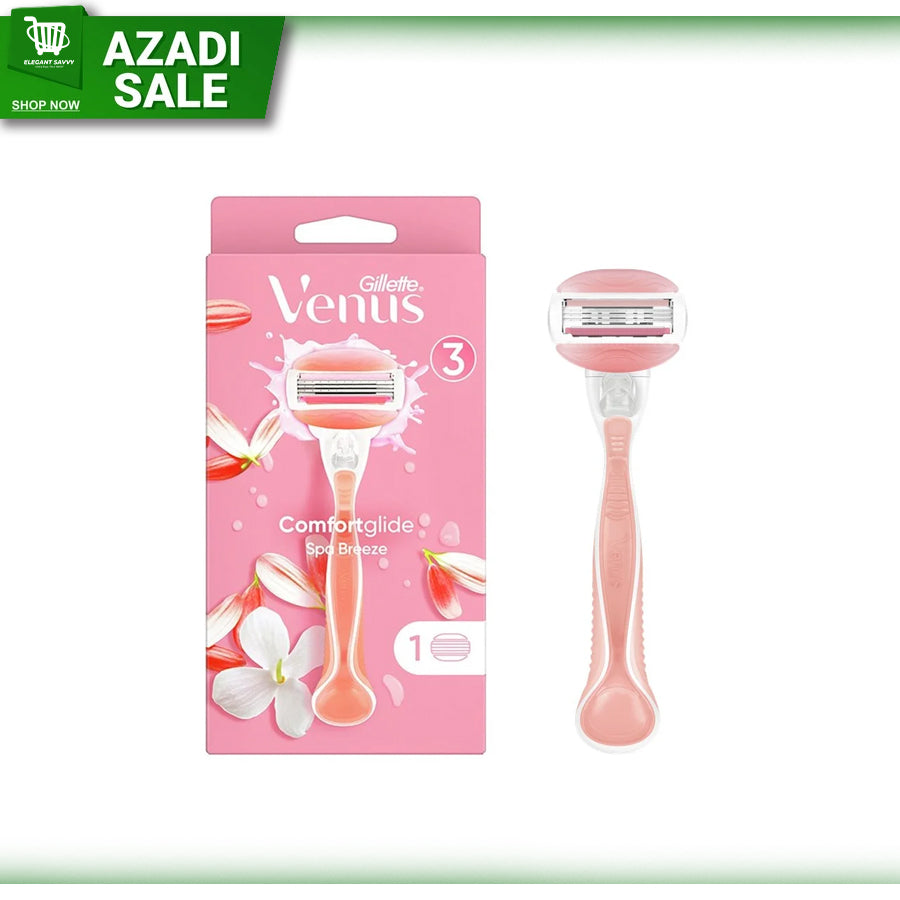 Gillette Venus ComfortGlide Razor for Women with 4 Blade Refills, White Tea Scented (Pack of 1)