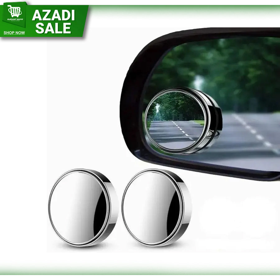 2 Pcs Car Round Mirror Original Glass Rear View Blind Spot Side Mirror Wide-angle 360 Lens