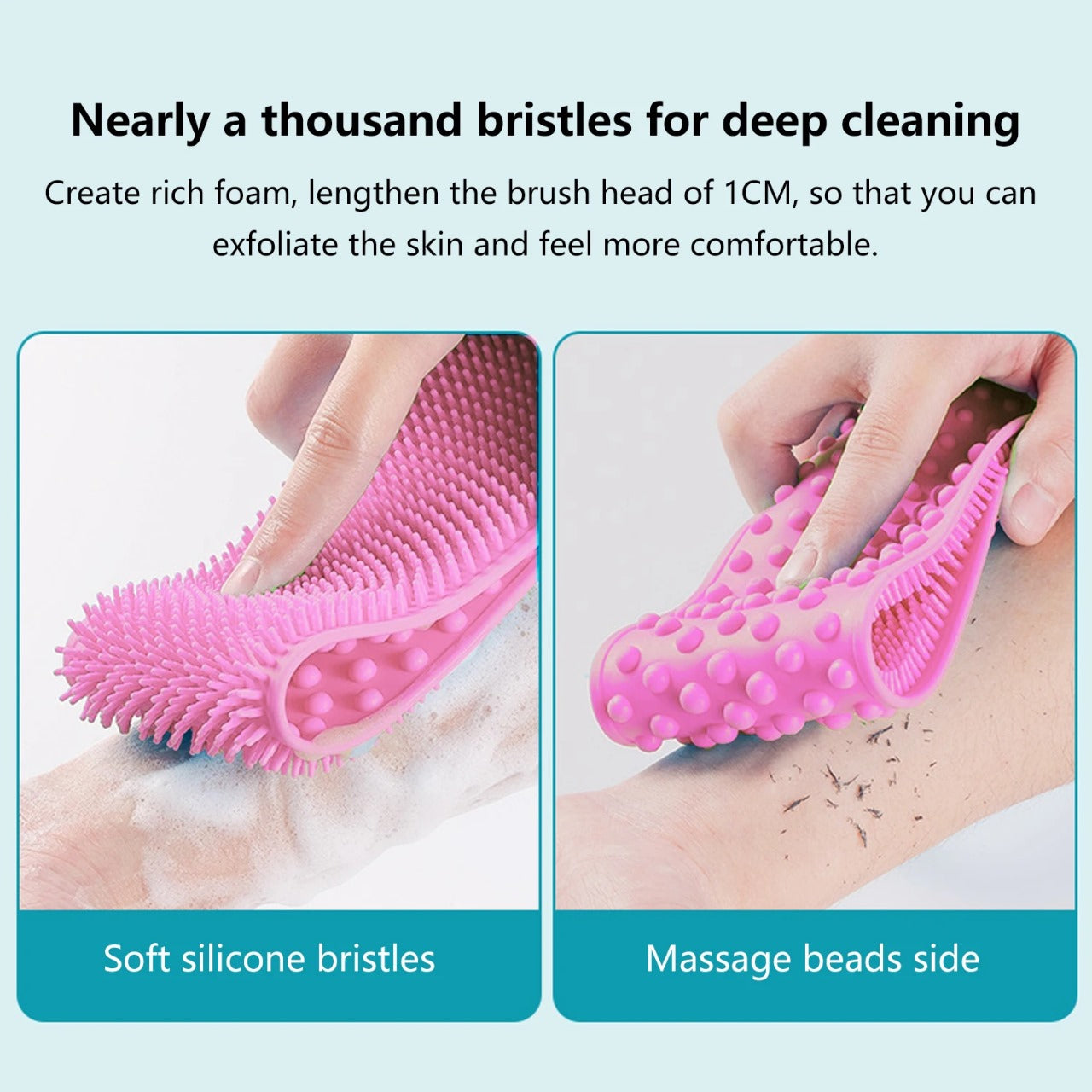 Silicone Body Back Scrubber Bath Towel