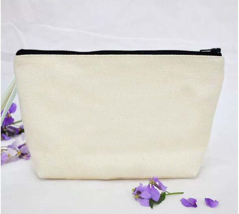 Multipurpose Durable washable Canvas Pouch with Zipper for Girls/Women