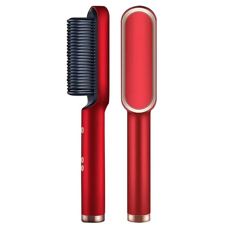 2-in-1 Hair Straightener Iron Brush/ Comb