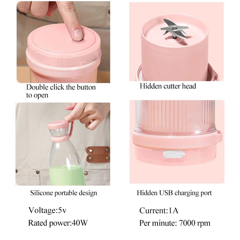 Multifunctional Portable Electric Mini Bottle Juicer for shakes, smoothies and juices