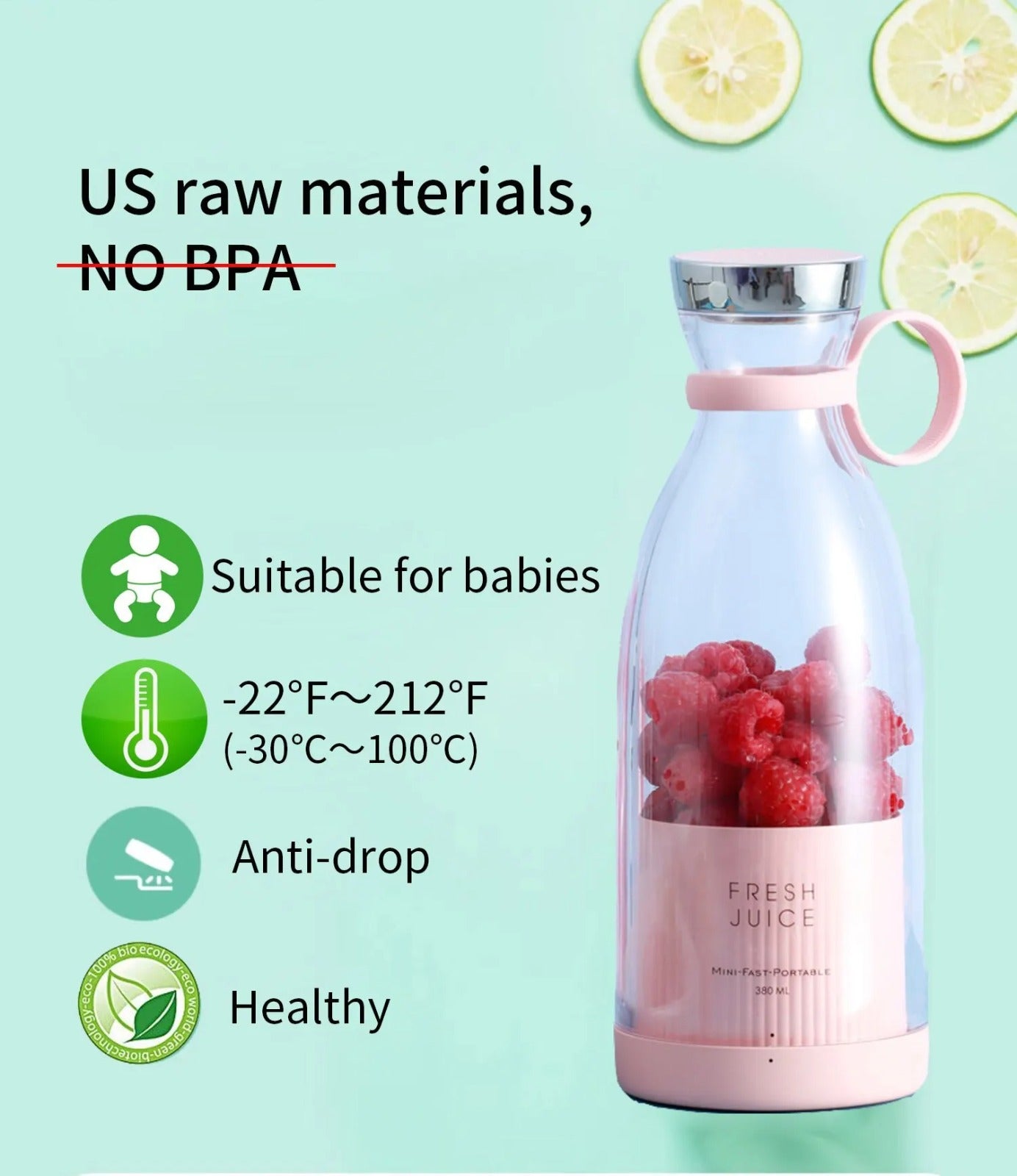 Multifunctional Portable Electric Mini Bottle Juicer for shakes, smoothies and juices