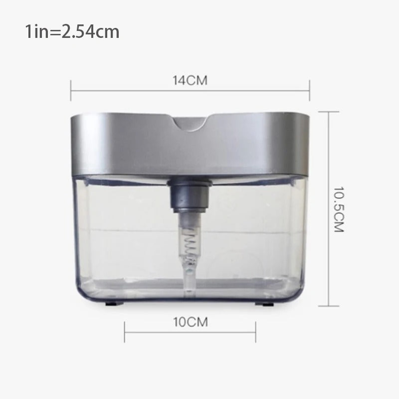 2 in 1 Soap Dispenser Push Out Liquid Kitchen Dish Washing Caddy