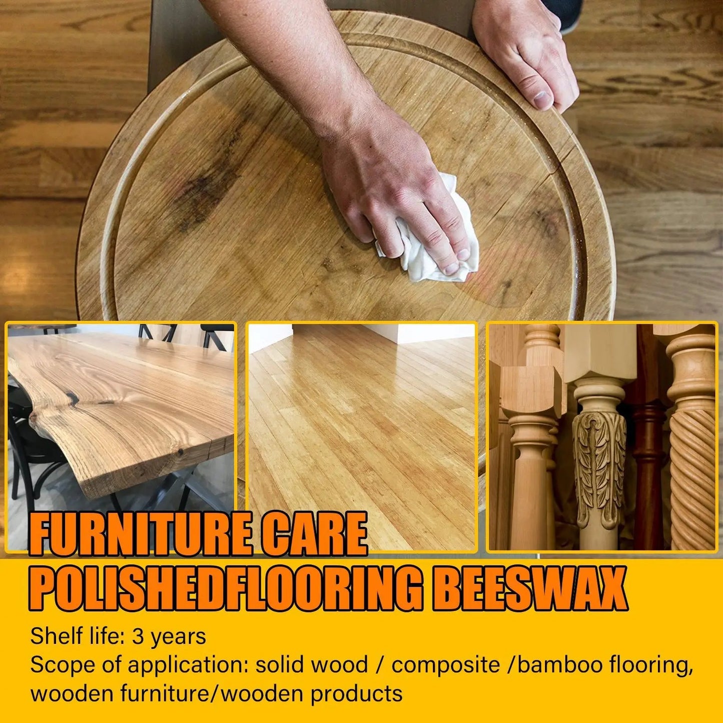 Beeswax Furniture Polish - Natural Wood Wax, 85G