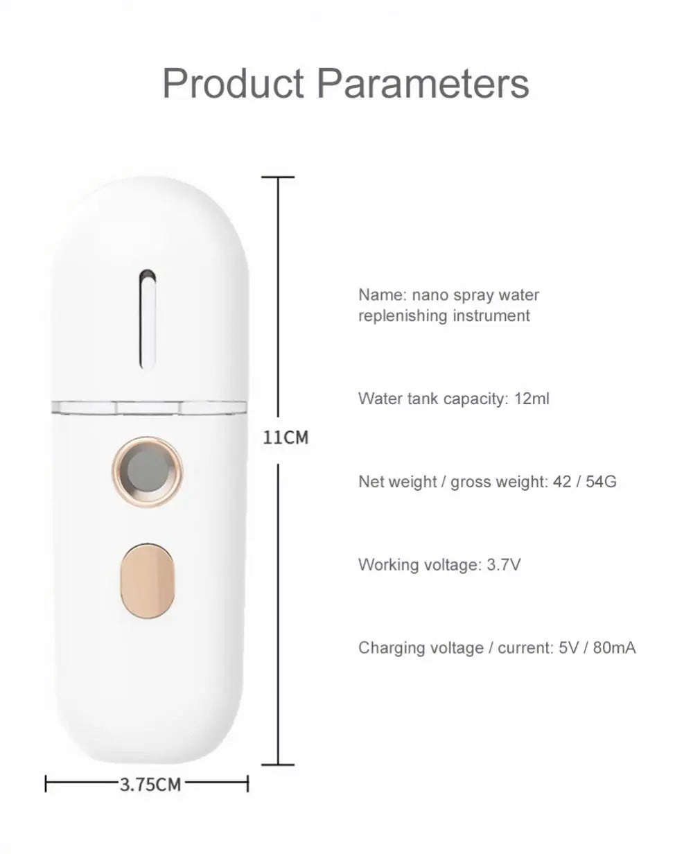 Rechargeable Mini Nano Face Steamer or Sprayer