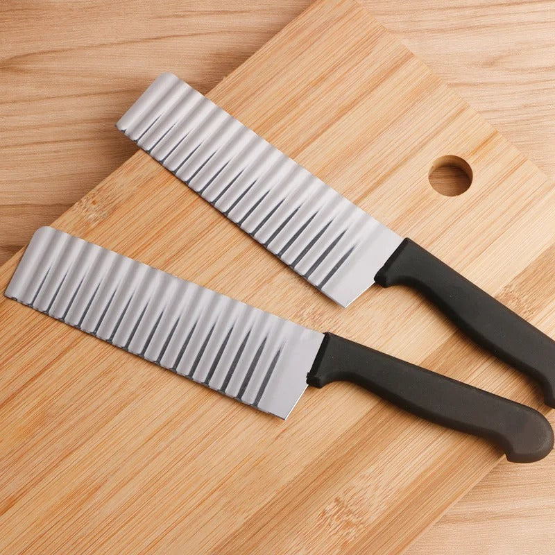 Stainless Steel crinkle wavy potato French Fries Slicer