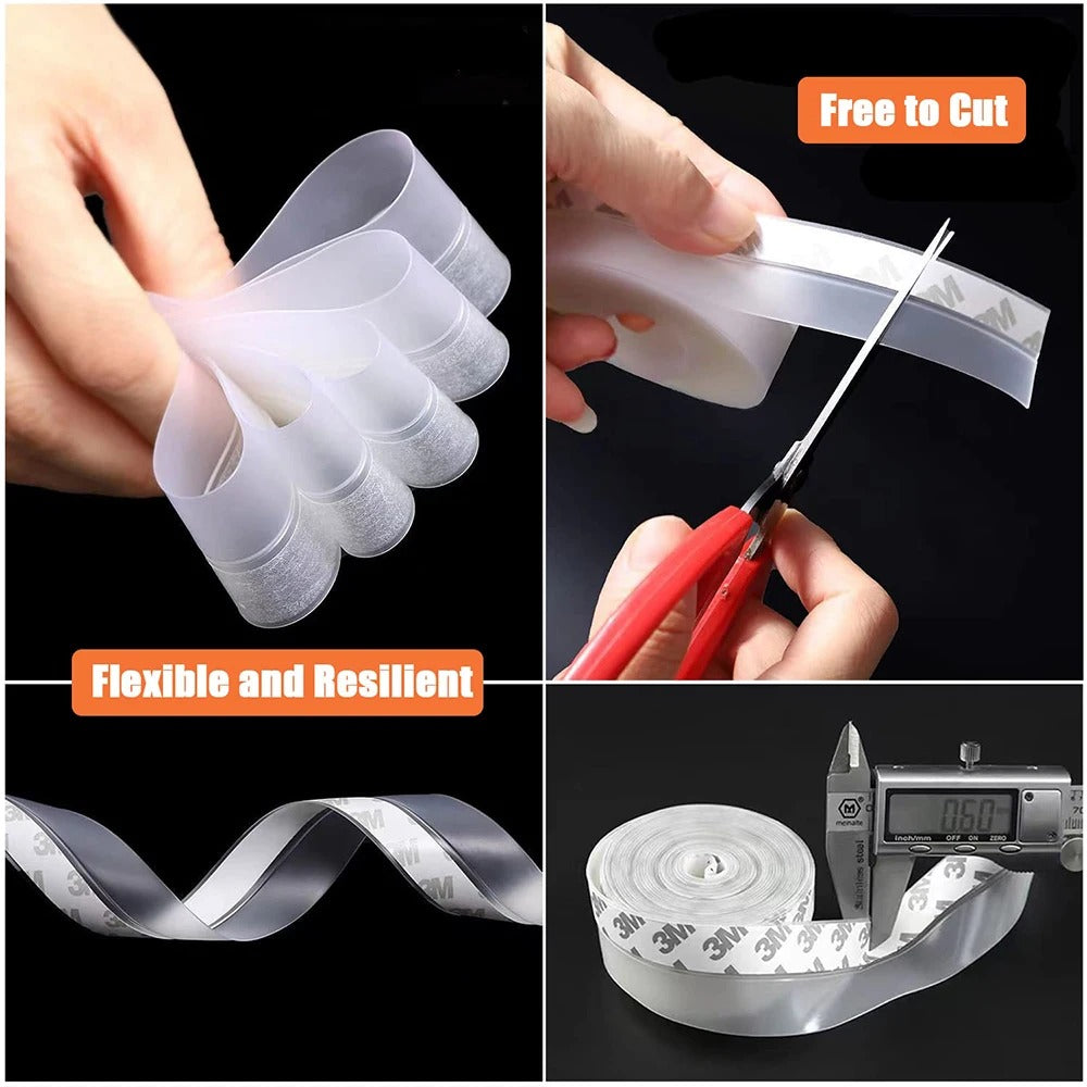 1/2/3M Flexible Door Bottom and Window Sealing Strip, Mosquito and Mouse Kitchen Stopper