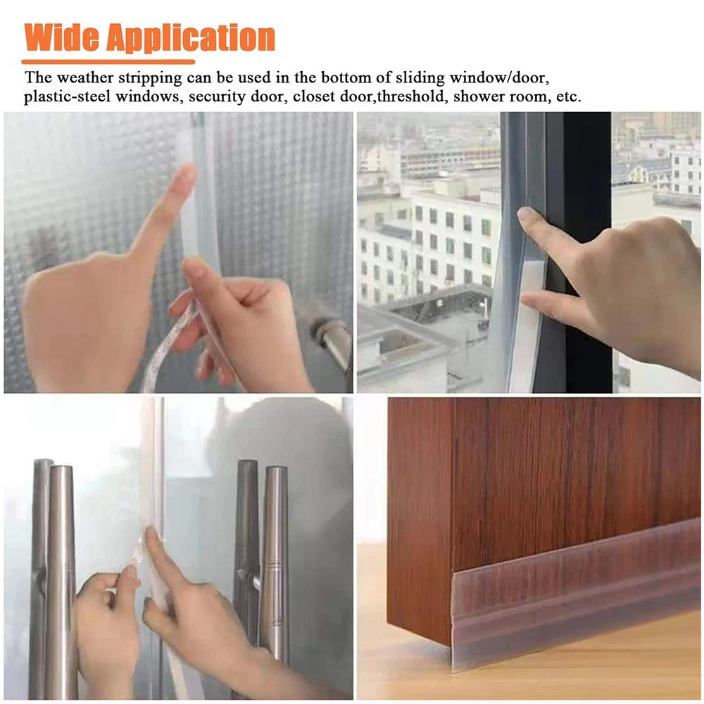 1/2/3M Flexible Door Bottom and Window Sealing Strip, Mosquito and Mouse Kitchen Stopper