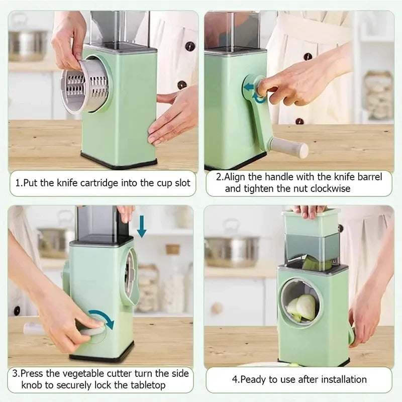 3 in 1 round Multifunctional Vegetable Chopper / Slicer /cutter