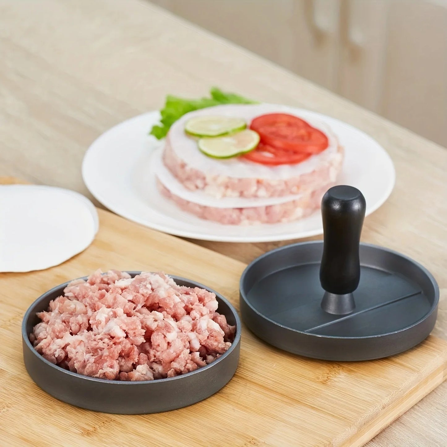 Non-stick Stainless Steel Burger Patty Press Maker Molder