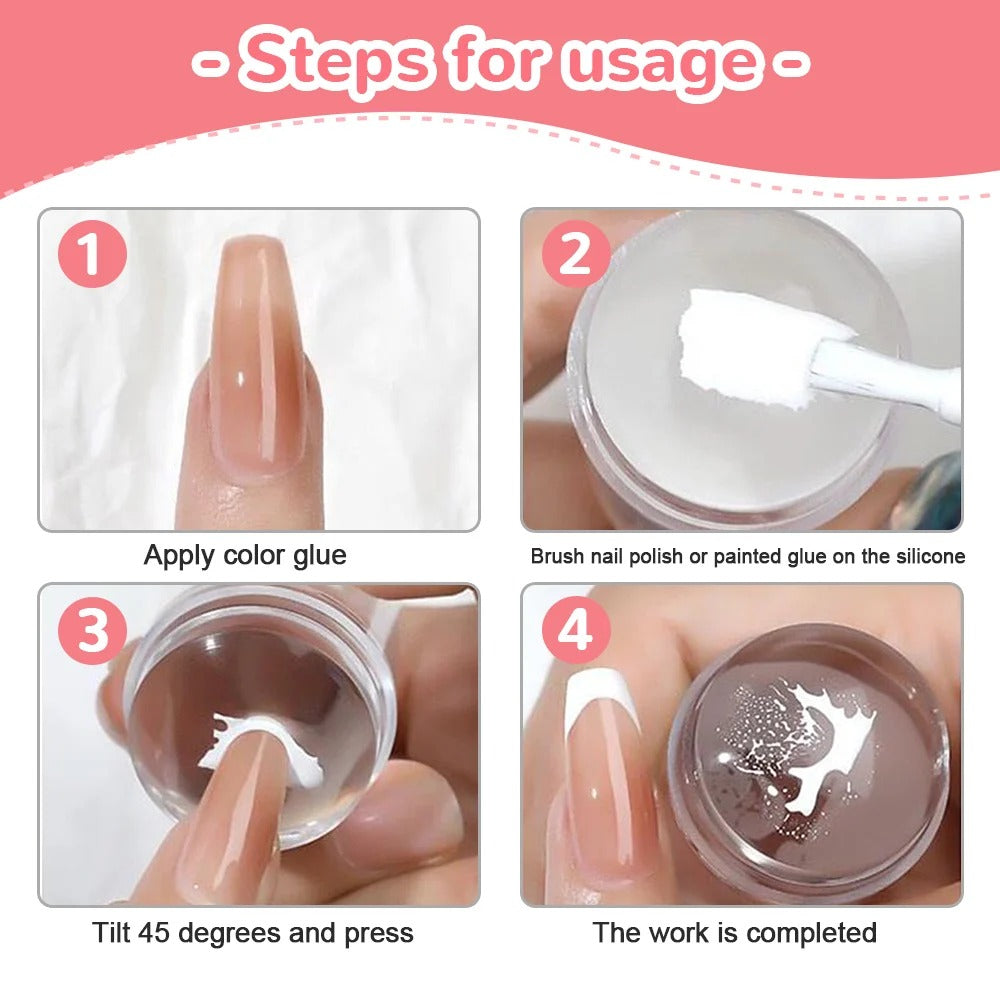 French Nails Silicone Stamp Eco-Friendly Nail Art Tool