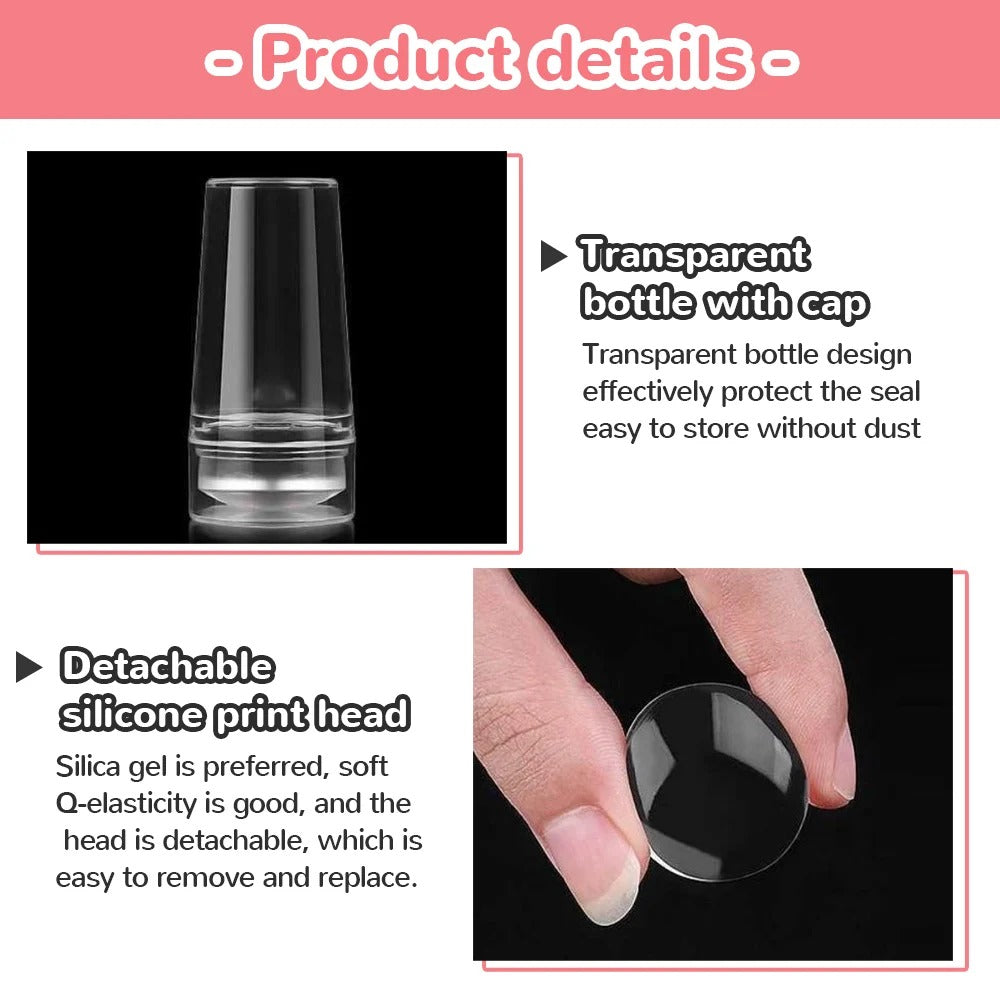 French Nails Silicone Stamp Eco-Friendly Nail Art Tool