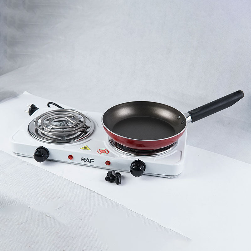 Electric Stove (Double) for cooking, heat up in just 2 mins, Easy to clean, 2000W