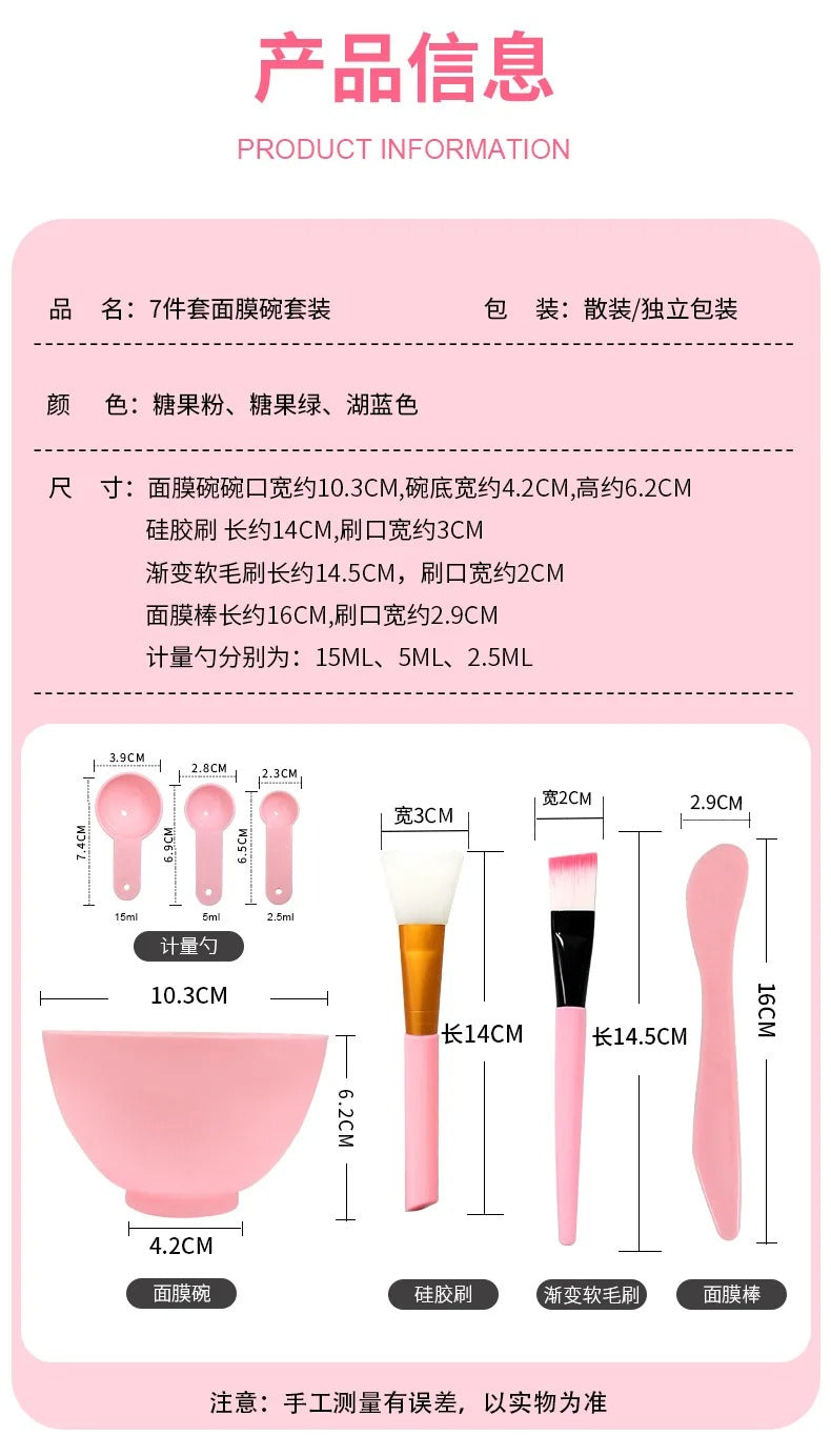 Face Mask Mixing Bowl Set DIY Facemask Mixing Tool with Silicone Mask Bowl Makeup Brushes Spatula Beauty Skin Care Beauty-Health