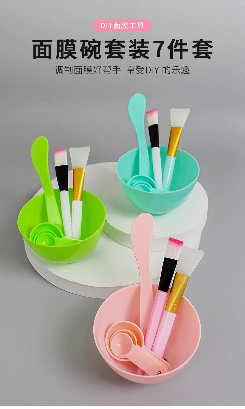 Face Mask Mixing Bowl Set DIY Facemask Mixing Tool with Silicone Mask Bowl Makeup Brushes Spatula Beauty Skin Care Beauty-Health