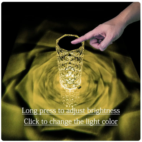 Led 16 color crystal desk lamp