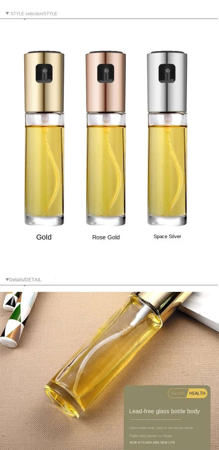 Glass Oil spray bottle pump For BBQ, Frying, Salad and Air Fryer 100ML