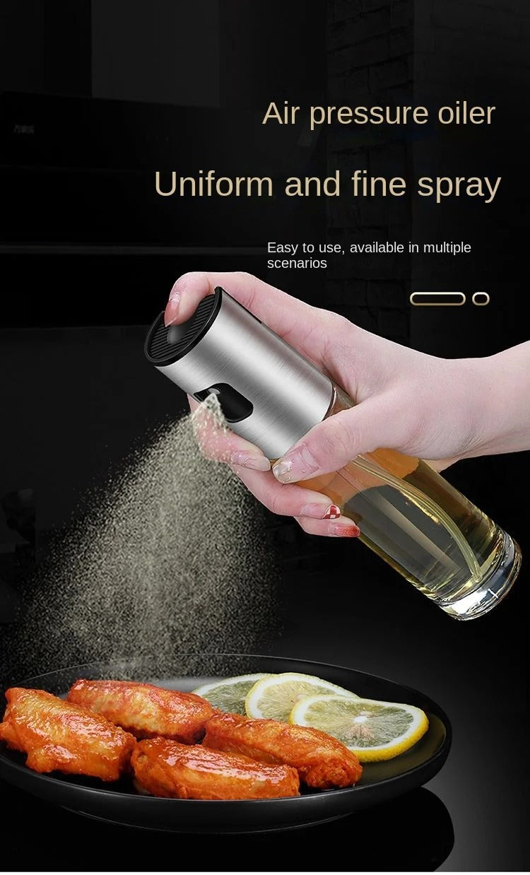 Glass Oil spray bottle pump For BBQ, Frying, Salad and Air Fryer 100ML