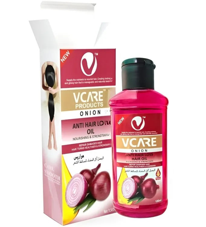 VCARE Herbal Onion/Amla Anti Hair Loss Oil Hair Fall/Dandruff & Strengthen 100ML