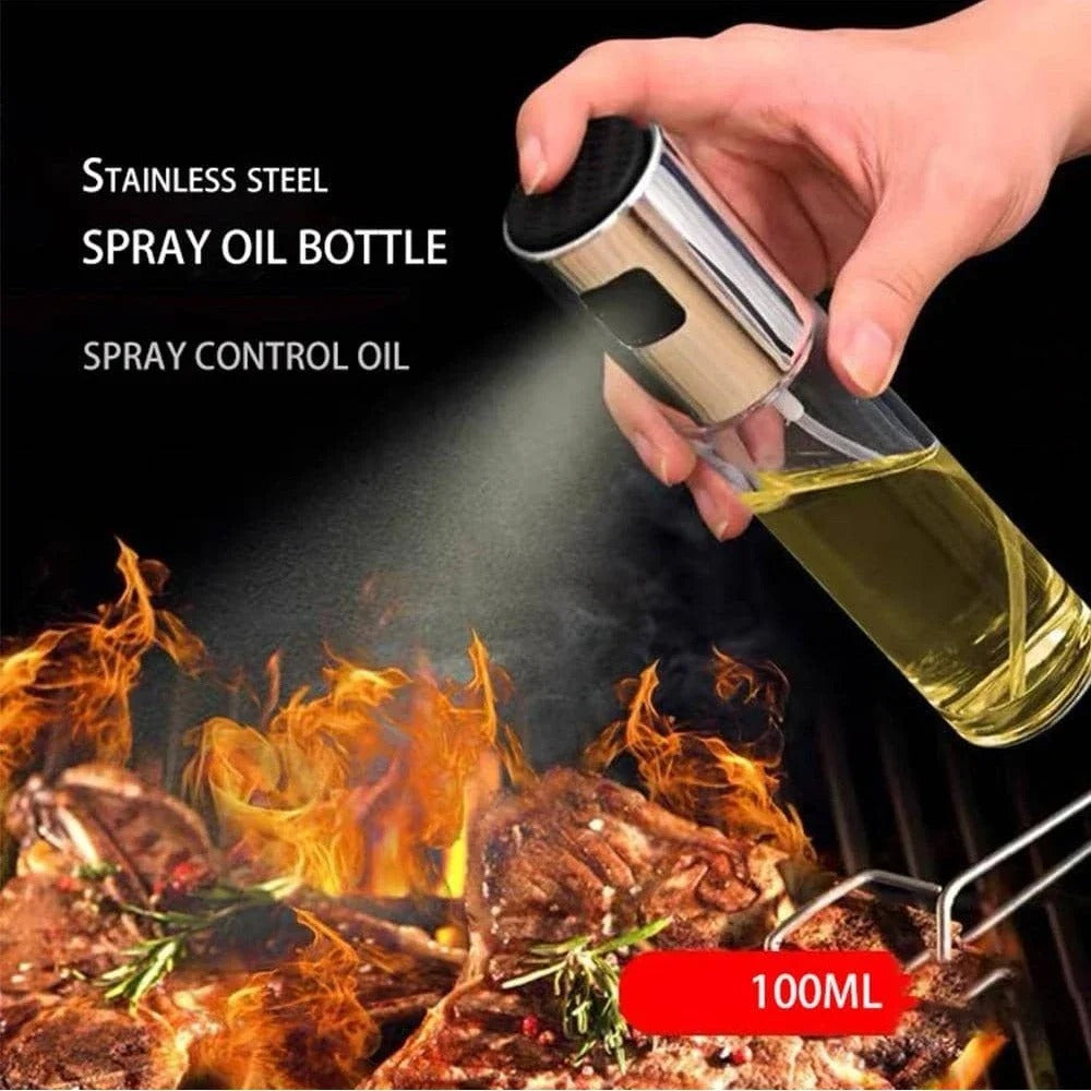 Glass Oil spray bottle pump For BBQ, Frying, Salad and Air Fryer 100ML