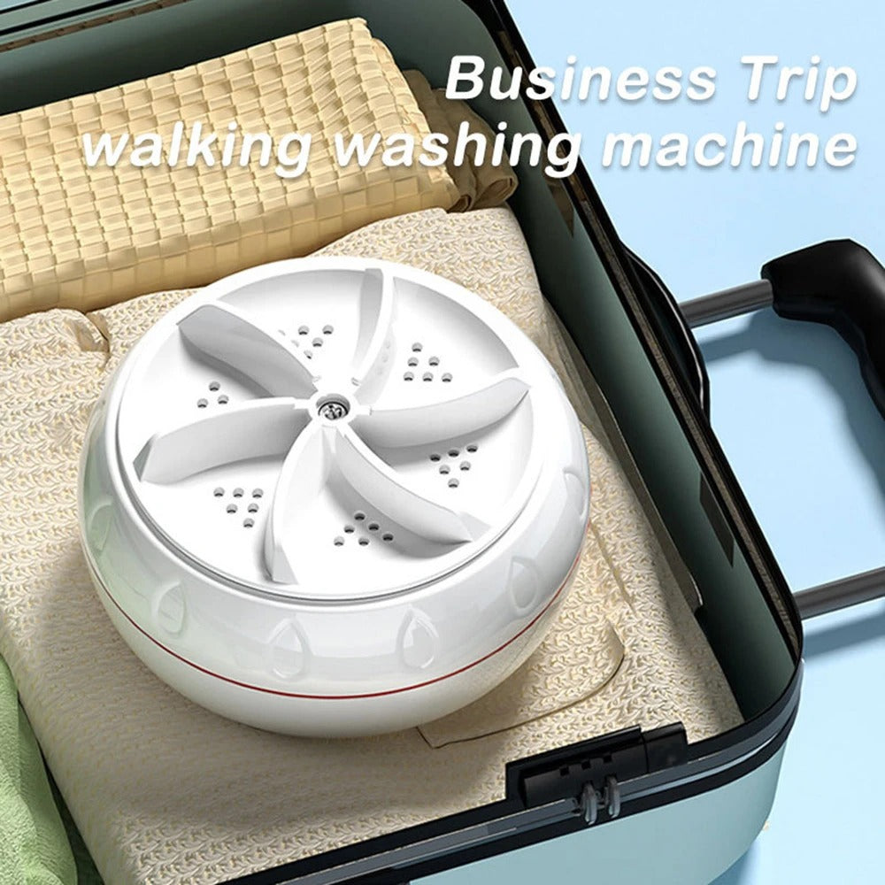 Mini Ultrasonic Washing Machine Portable Turbo Washer