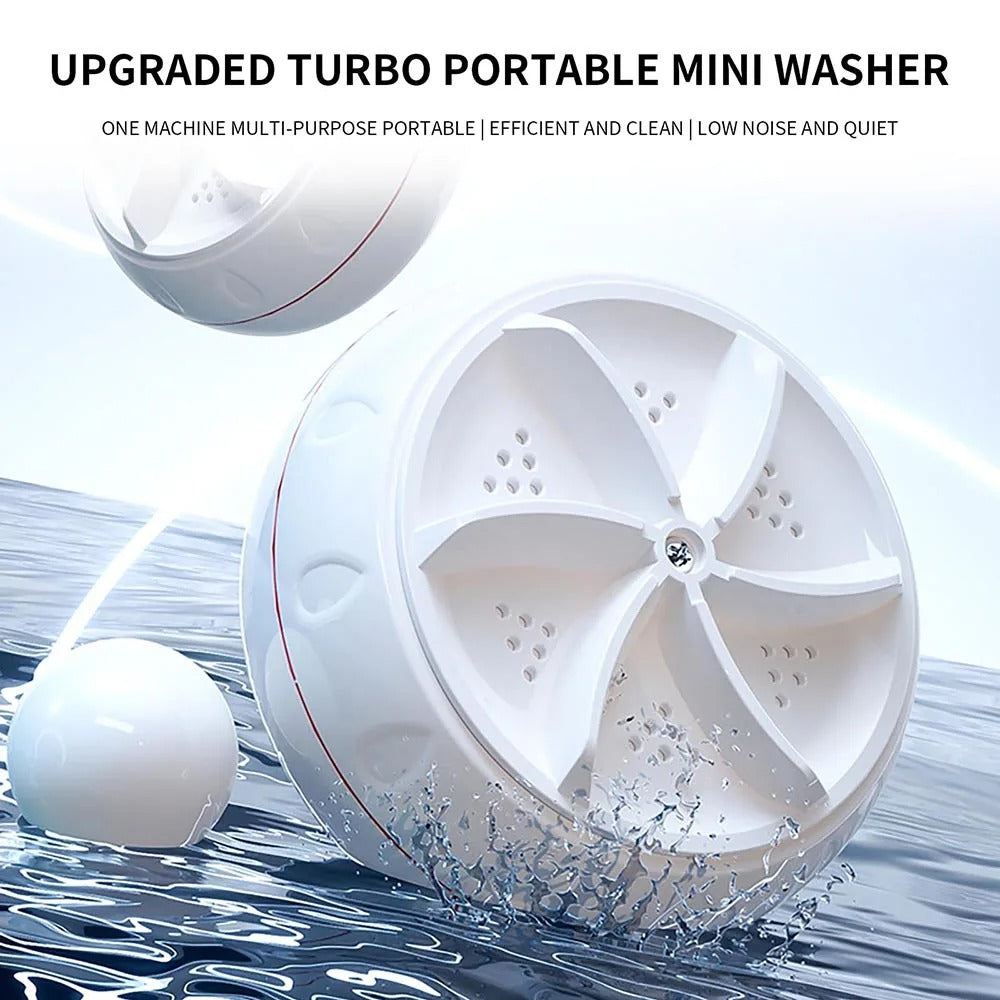 Mini Ultrasonic Washing Machine Portable Turbo Washer