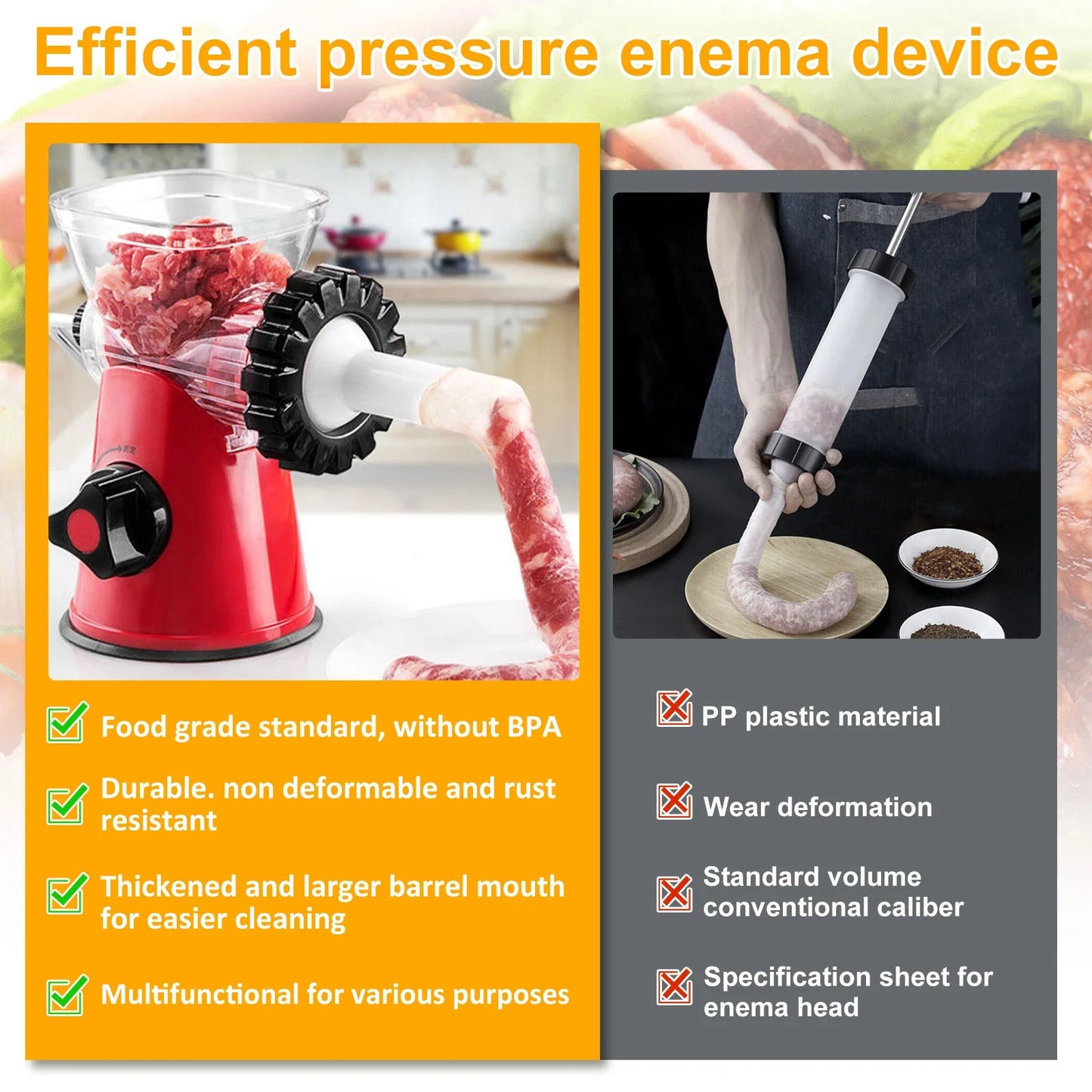 Multifunctional Manual Meat Mincer, Chopping, Qeema Machine