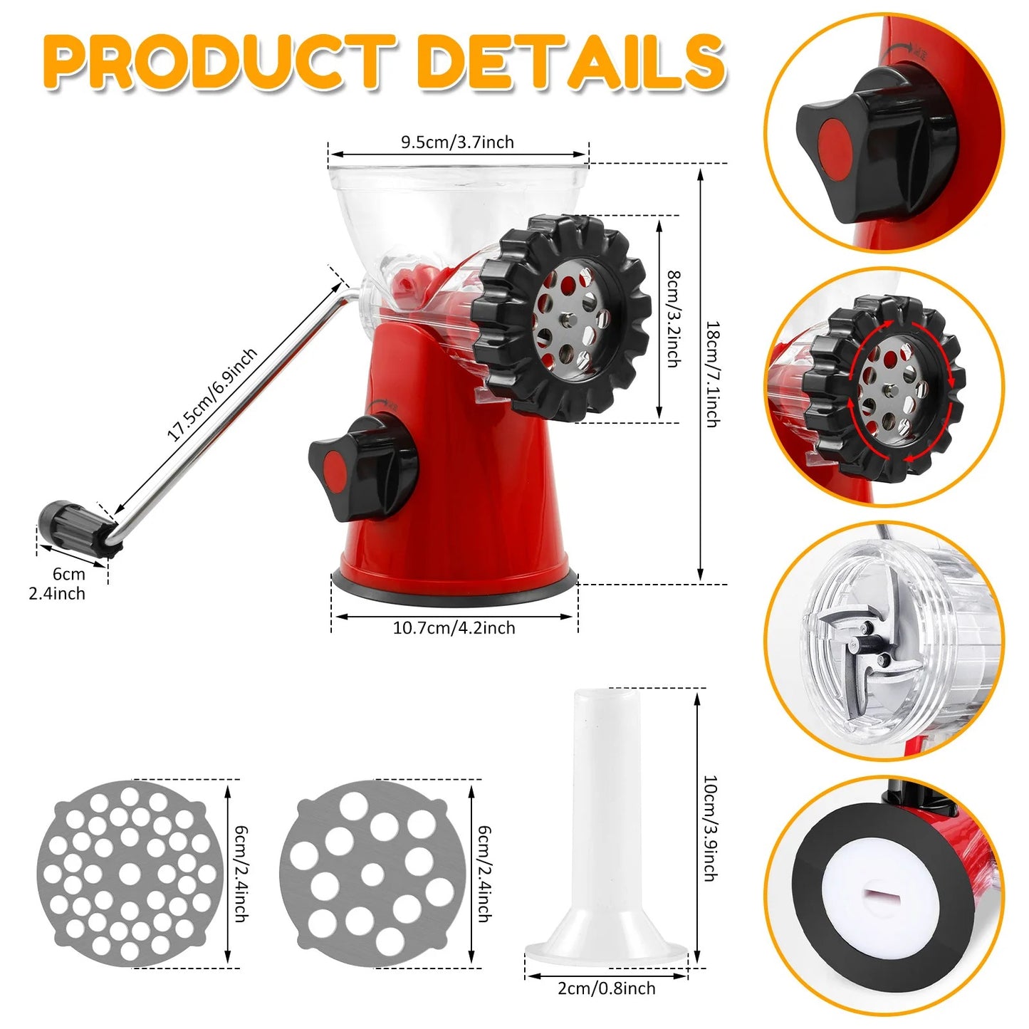 Multifunctional Manual Meat Mincer, Chopping, Qeema Machine