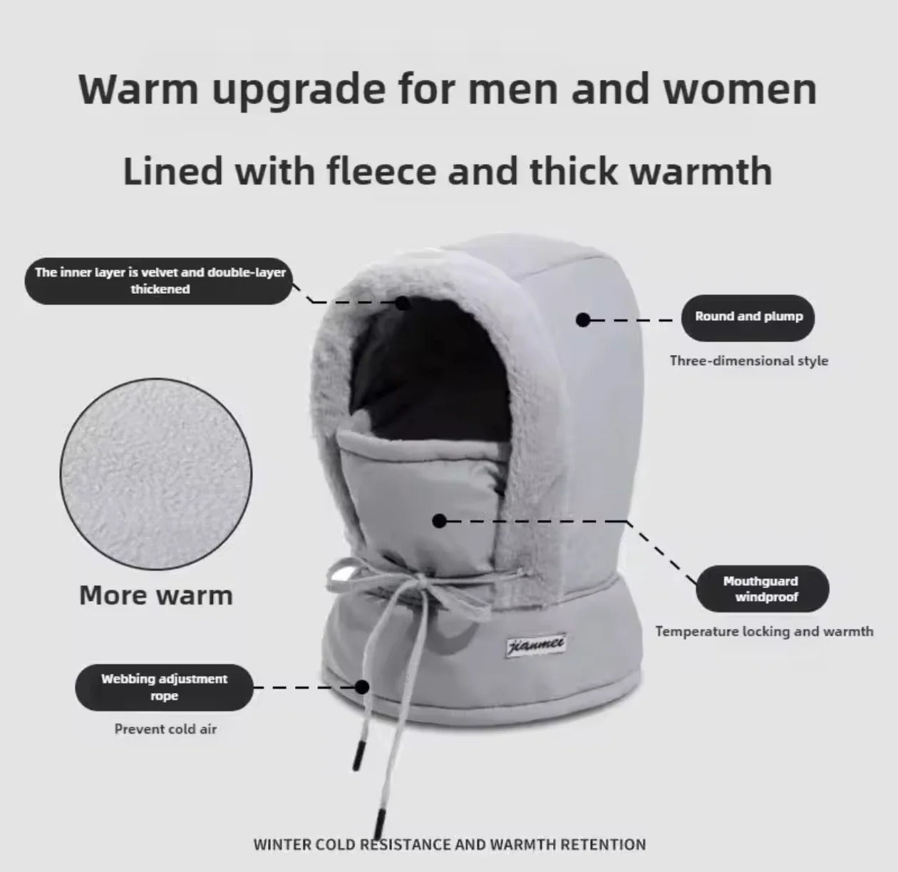 Balaclava Hat Neck Warmer Face Mask Cap