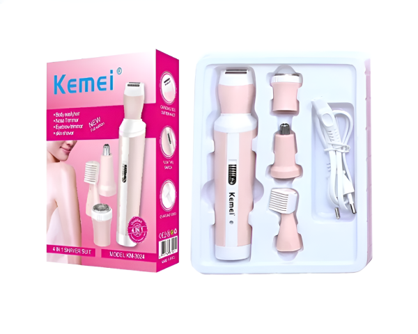 Kemei 4 In 1 Rechargeable Hair Remover Shaver Ladies Epilator