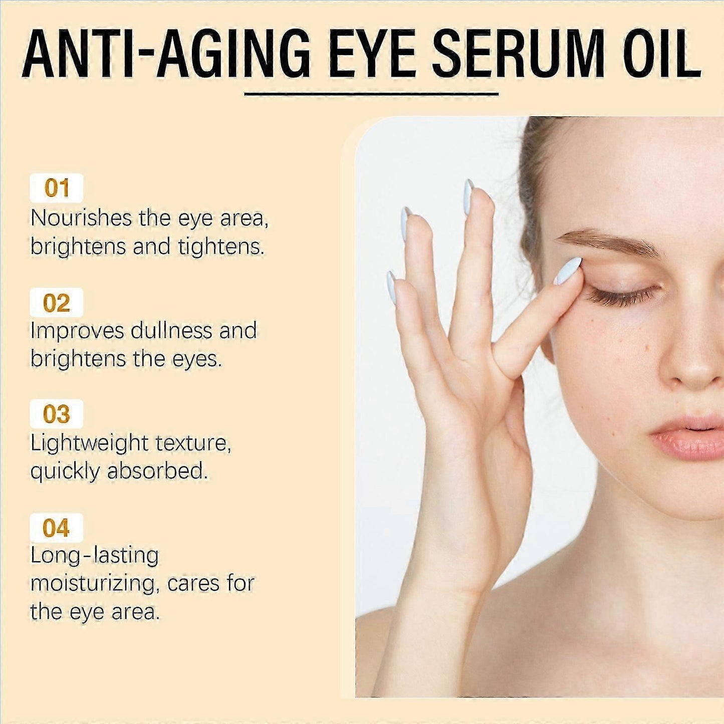 VC Rapid Reduction Eye Essence Oil, Anti-Aging Eye Serum Oil for Eye Bags & Dark