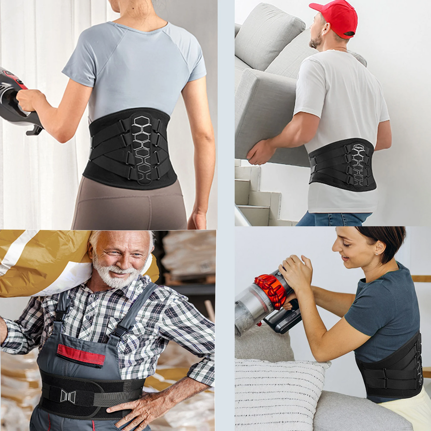 Back Brace for Lower Back Pain Relief with Pulley