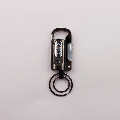 ملٹی فنکشن میٹل چارجر نیل فائل سگریٹ الیکٹرانک USB لائٹر کی چین