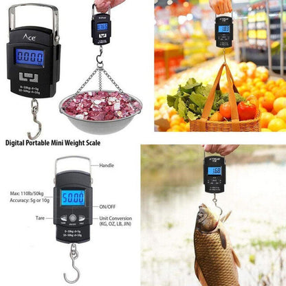 Imported Portable Electronic Digital Hanging Hook  Weight Scale